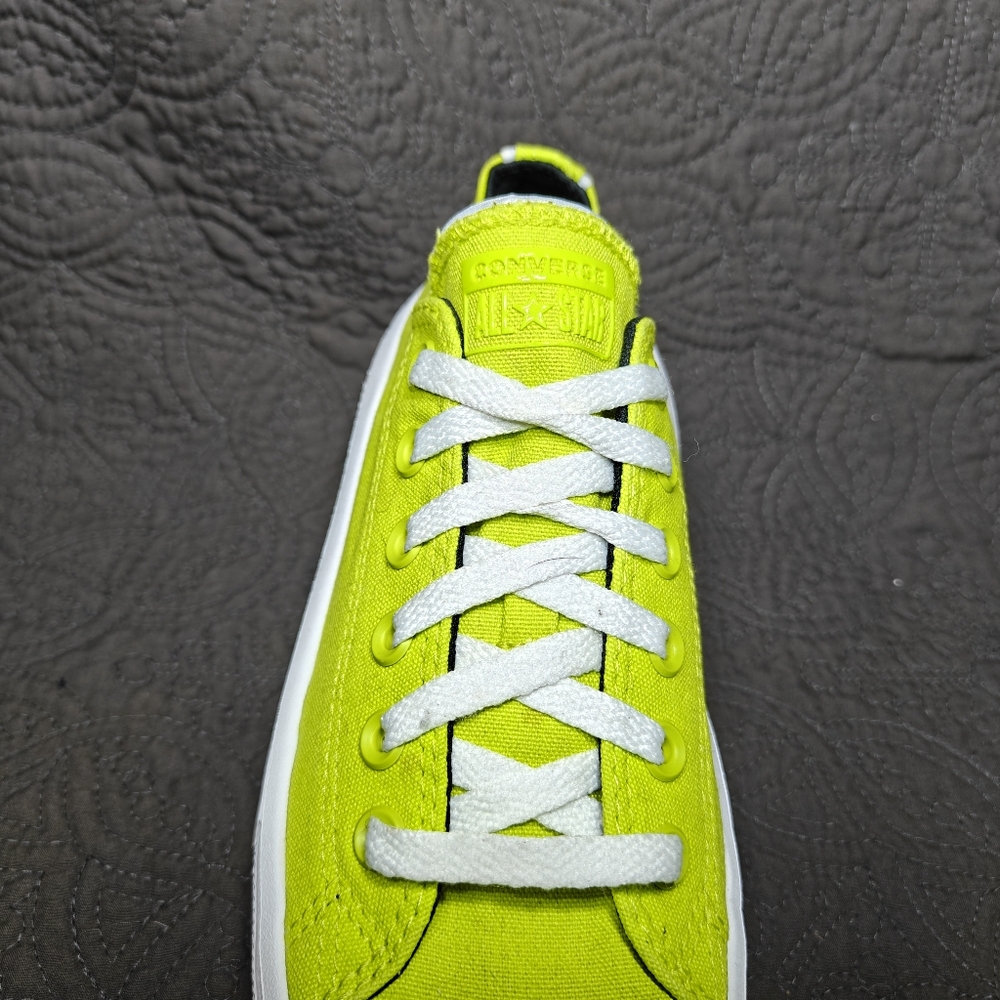 CONVERSE Women's Chuck Taylor All Star Move Lo Platform Sneaker Lime Shoe Sz 8 - Picture 7 of 10